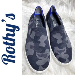 ROTHY'S The Original Loafer Gray Camo Slip On Knit Sneaker Minimalist Women 7